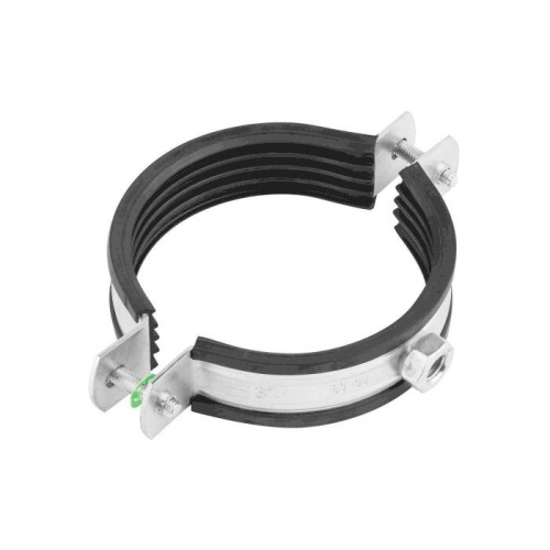 Хомут трубный сталь оц с резин прокладк 4" (Дн 108-116) ±2мм М8 б/к BILTI арт.1219619