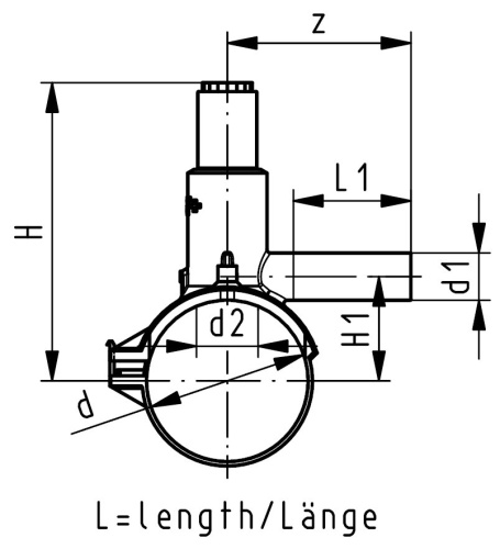 Электросварная седелка — моноблок Georg Fischer d90х32 SDR11