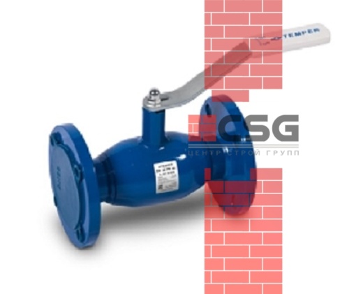 Кран шаровый стальной Ду25 РУ40 полный фланцевый Temper 29320025, DN 25, 1 дюйм