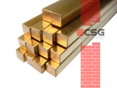 Квадрат латунный 17 п/тв ПТ, длина 3 м, марка ЛС59-1